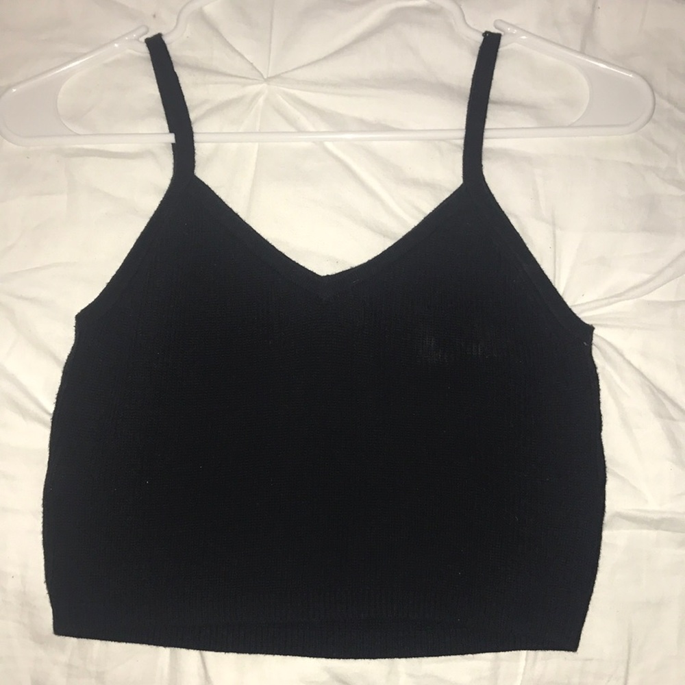 NWOT Black Tank/Crop Top